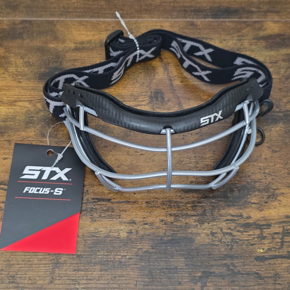 STX Focus-S Lacrosse Goggles Women Adult Silver Black SEI Certified New With Tag